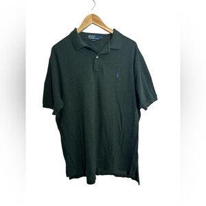 Polo Ralph Lauren Men’s Green Short Sleeve Button Collared Shirt Purple Pony XL